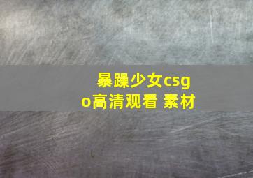 暴躁少女csgo高清观看 素材